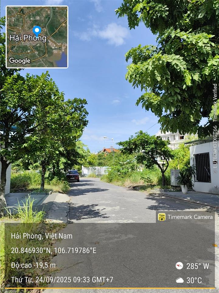 Bán lô đất 150m²  hướng nam. khu biệt thự vườn hồng hải an. giá 62.5 triệu/m²