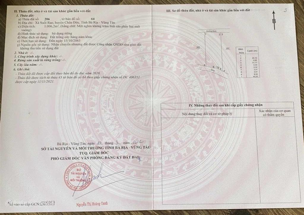 Chủ giảm tiếp 200trđ bán lô đất suối rao 20m mt nhựa giáp suối
