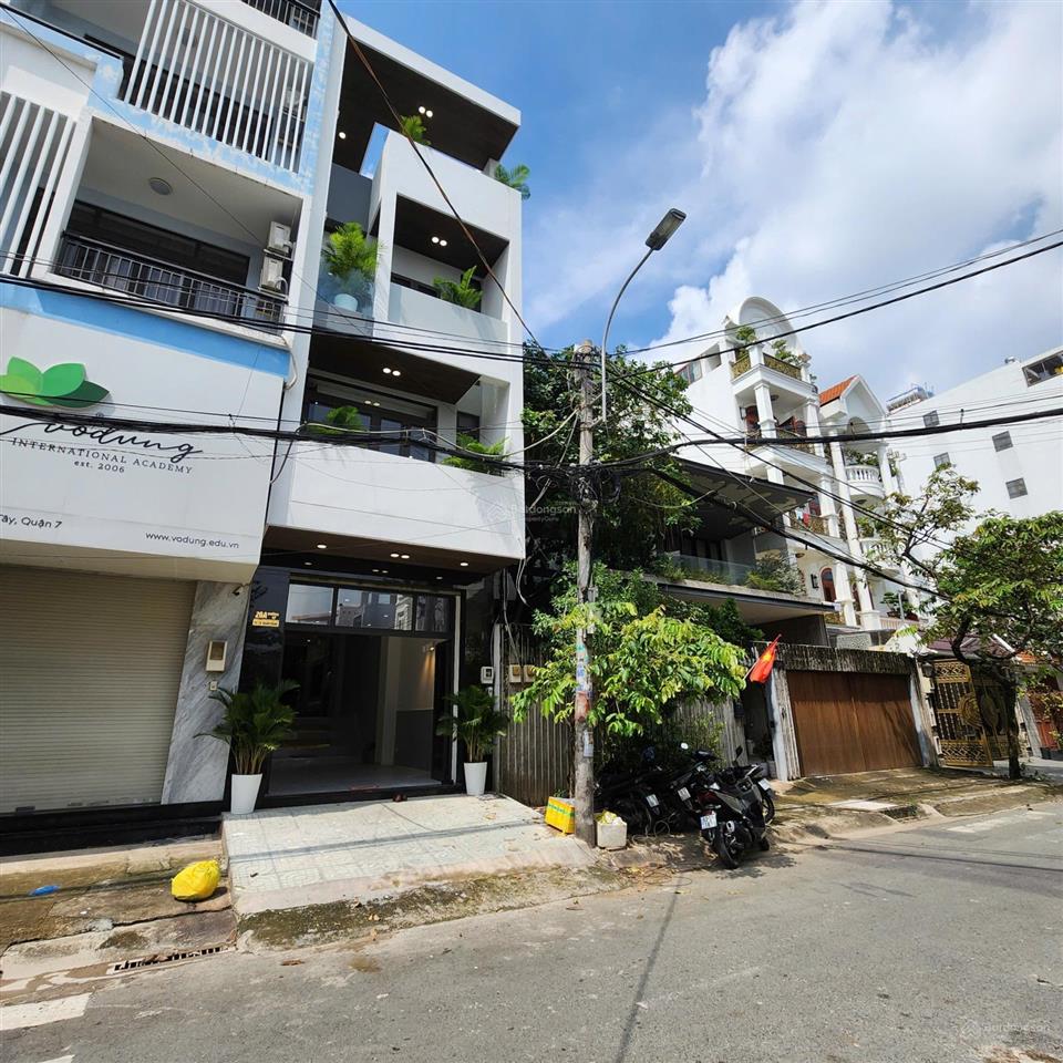 Bán nhà mặt tiền cư xá ngân hàng quận 7, đường 4f 4x19m, nhà mới xây 4 tầng, sổ hồng riêng