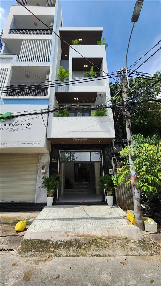 Bán nhà mặt tiền cư xá ngân hàng quận 7, đường 4f 4x19m, nhà mới xây 4 tầng, sổ hồng riêng