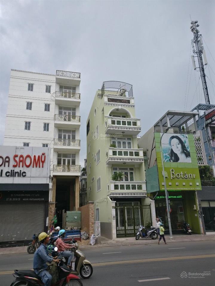 Cho thuê nhà mặt tiền đường nguyễn văn trỗi, 7 tầng thang máy giá 75tr/th