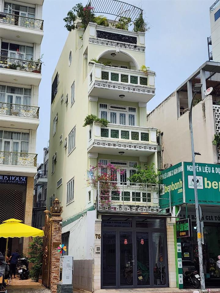 Cho thuê nhà mặt tiền đường nguyễn văn trỗi, 7 tầng thang máy giá 75tr/th