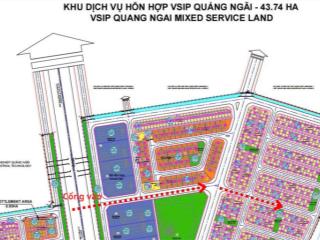 Cực hiếm, 02 lô liền kề trục chính cổng vào khu dvhh vsip quảng ngãi, 264m2, thuận tiện kinh doanh