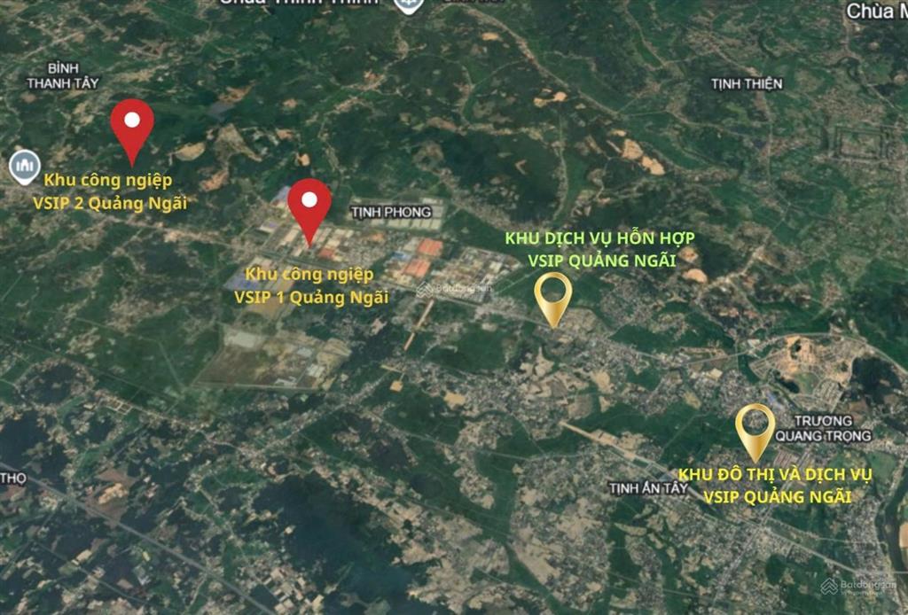 Khu dịch vụ hỗn hợp vsip quảng ngãi, đất mt đường rộng 25m, view công viên, 19tr/m2. hướng tây