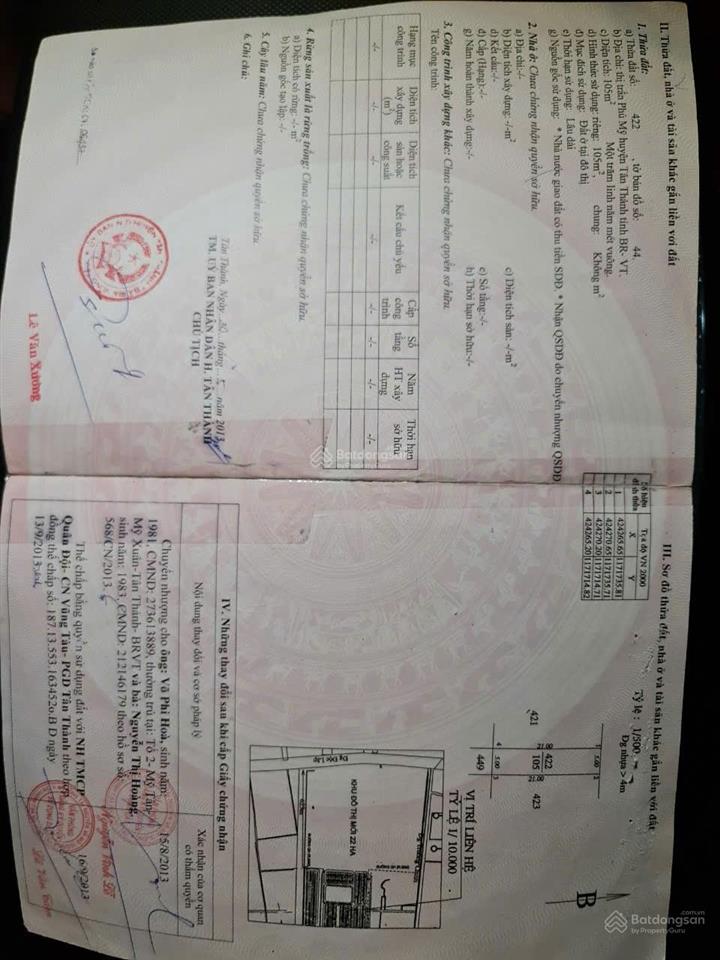 Bán cặp sát góc gần hùng vương trung tâm phú mỹ, xung quanh là các chung cư,dt10x21m giá 6.5tỷ