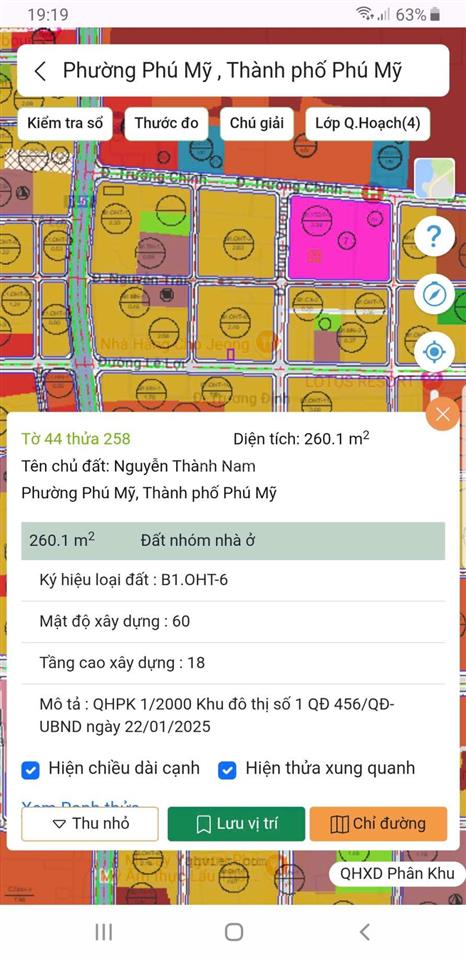 Bán lô siêu phẩm lê lợi được xây 18 tầng trung tâm phú mỹ, dt 13x20m full thổ giá 14.5tỷ giá rẻ