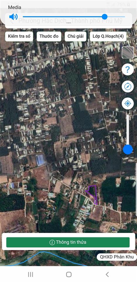 Bán đất mt đg đào công soạn trung tâm p. hắc dịch phú mỹ, dt 4334m2 khu dân cư đông giá 8.3 tỷ