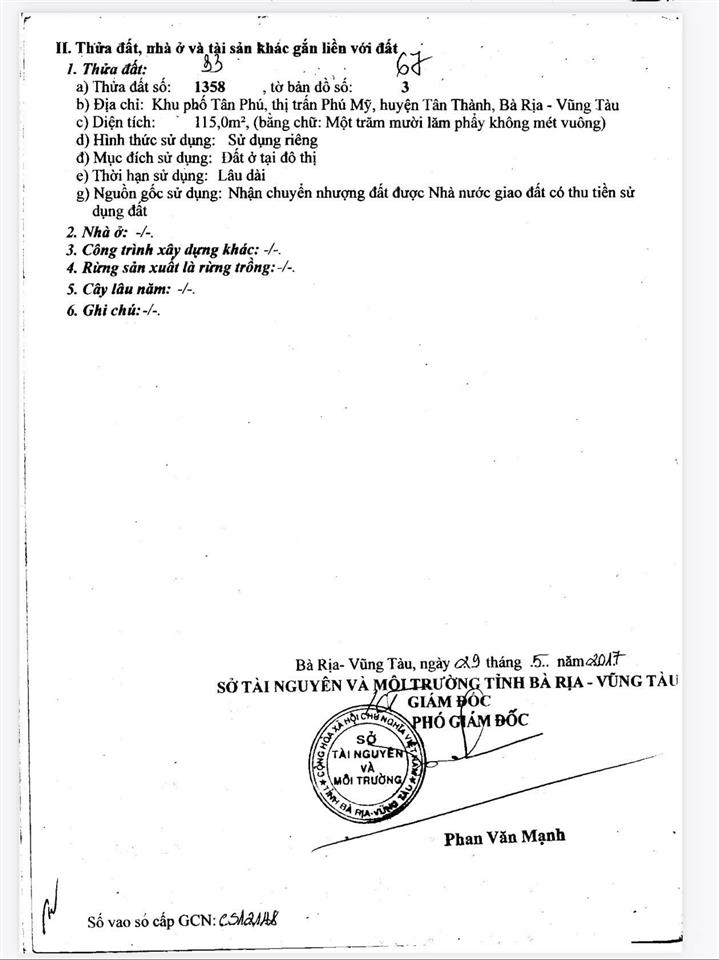 Bán siêu phẩm mt cách mạng tháng tám trung tâm phú mỹ, dân cư đông đúc, dt 5x23m full thổ giá 5.2tỷ