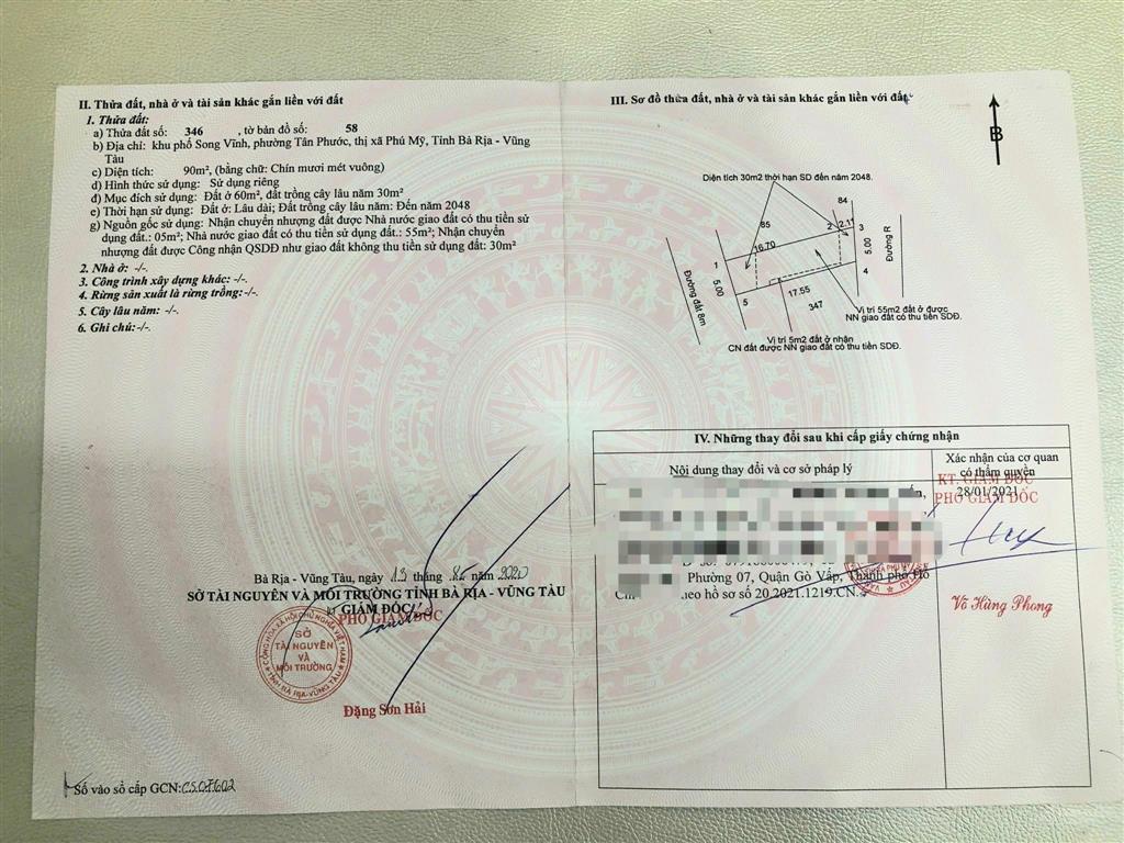 Bán đất 2mt đường lê thánh tông trung tâm tân phước, tp. phú mỹ, dt 5x18m giá 3,8 tỷ quá tốt