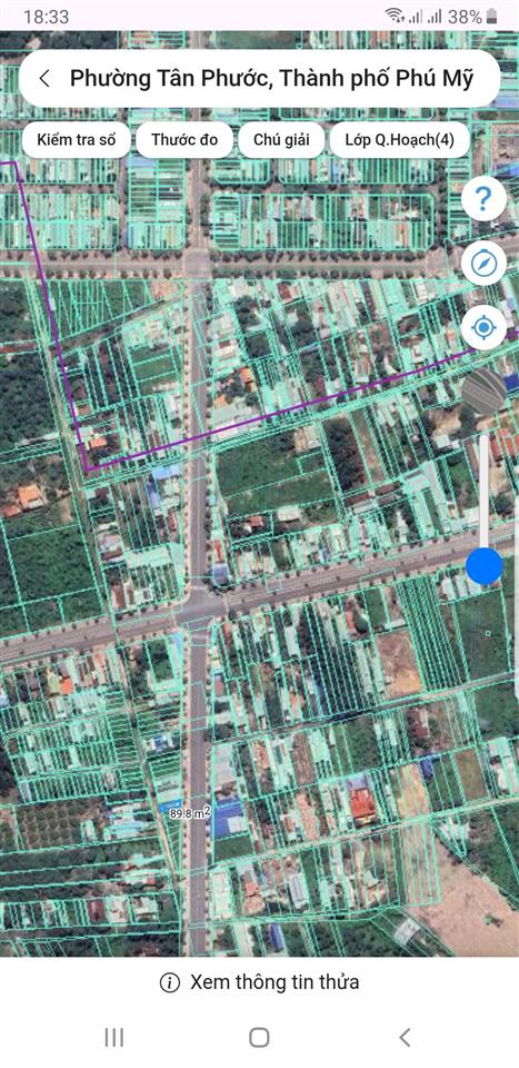 Bán đất 2mt đường lê thánh tông trung tâm tân phước, tp. phú mỹ, dt 5x18m giá 3,8 tỷ quá tốt