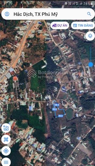 Cần bán đất ngay vòng xoay trung tâm hắc dịch thành phố phú mỹ, dt 2908m2 tc 110m2 giá 8tỷ