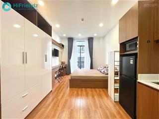 Studio cao cấp  mới 100% khu nhà họ lê  full nt  thang máy  hầm xe