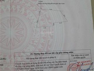Cần bán lô đất diện tích khủng 182m2, kiệt 4m đường tôn đức thắng