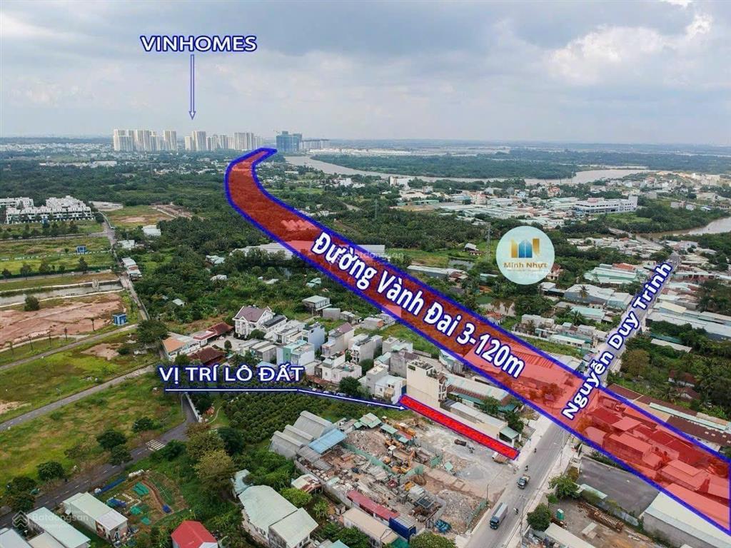 Mặt tiền nguyễn duy trinh5x50 full thổ, ngay vành đai 3, sổ vuông vức,trường thạnh,thủ đức