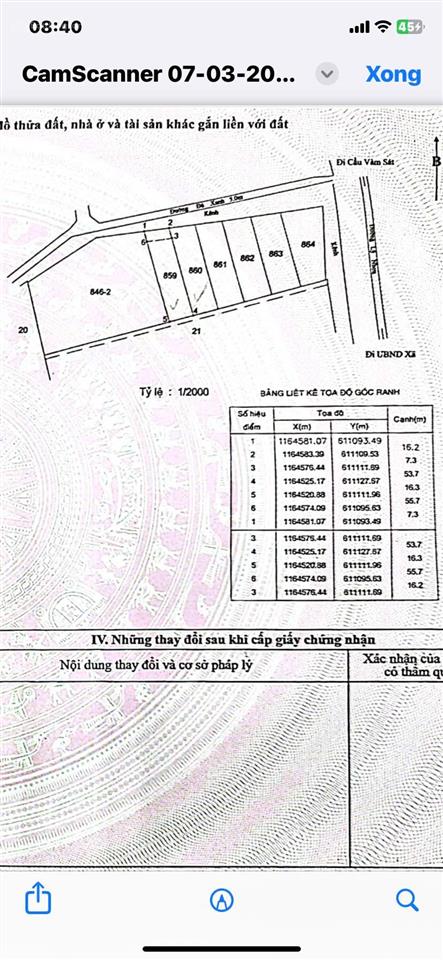 Đất lý nhơn dt 1000m2 có 865m2 thổ cư đối diện công viên sát trường tiểu học giá 5,8tỷ