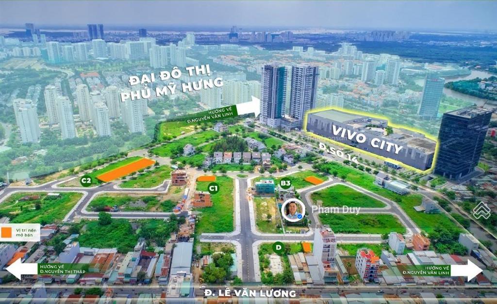 Bán gấp nền nhà phố sadeco nghỉ ngơi giải trí  q7 giá chỉ 120tr/m2
