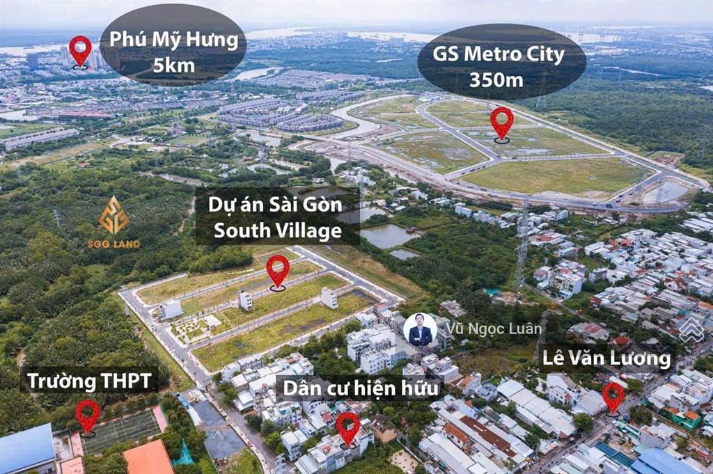Đất kdc sài gòn south phước kiển, nhà bè 5x16m, 5x18, 5x19m, 5,5x19m giá chỉ từ 5.3 tỷ