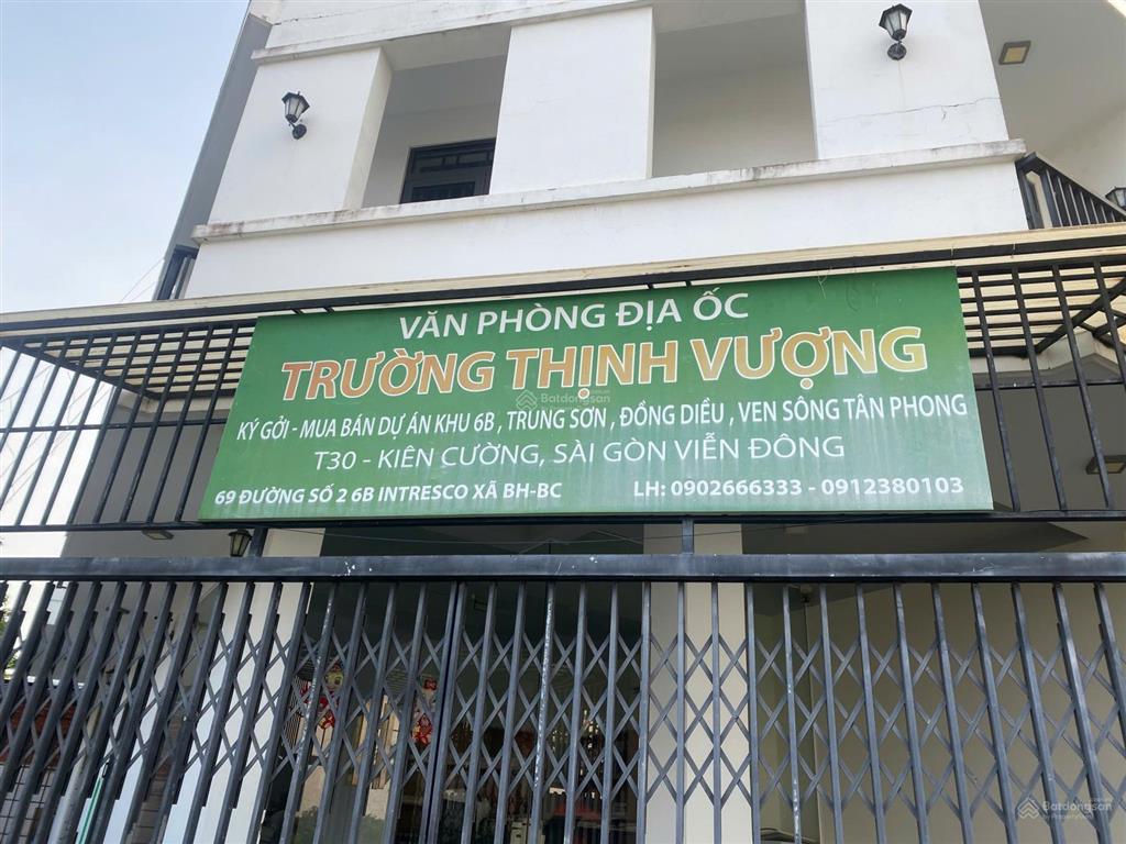 Bán đất nền khu 6b intresco xã bình hưng, huyện bình chánh. đường 2b lô p1017 5x20m giá 86tr/m2