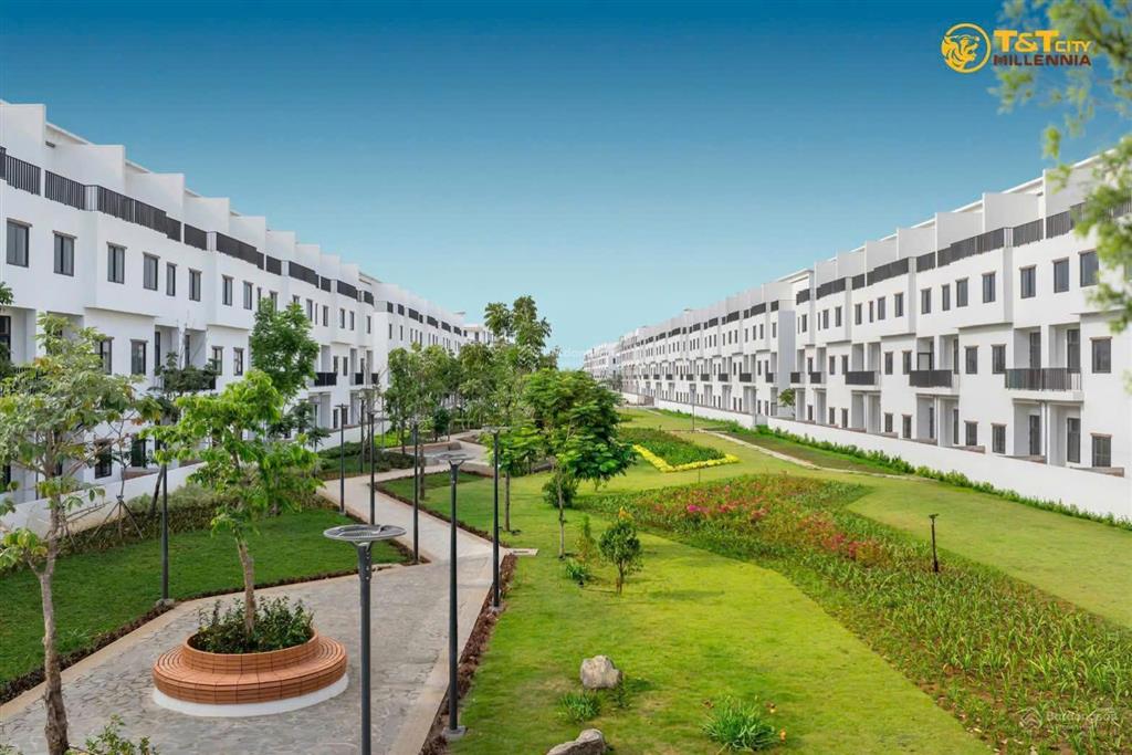 Căn góc 2 mặt tiền lớn nhà phố t&t city millennia  142m2 đất, sau lưng nhà là công viên lớn
