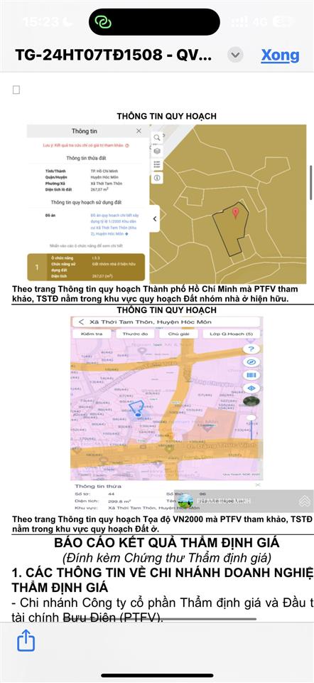 Bán đất dtc 268m2 tại thới tam thôn, 7,5 tỷ, hóc môn, hcm  chính chủ uy tín. bank tài trợ 100%