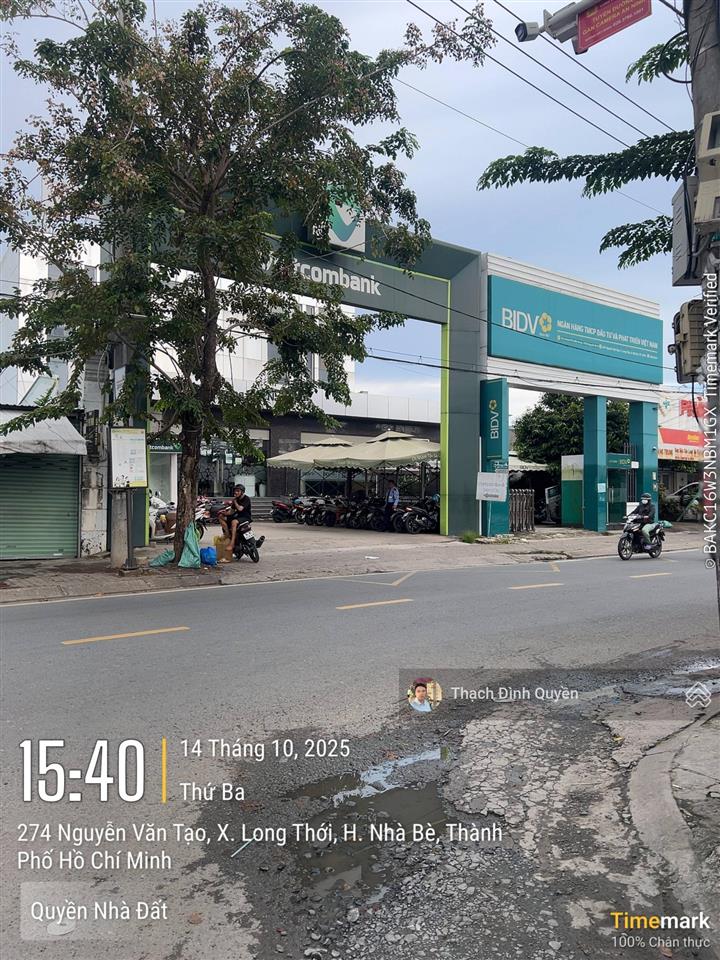 Đất thổ cư mt hẻm 274 nguyễn văn tạo, long thới