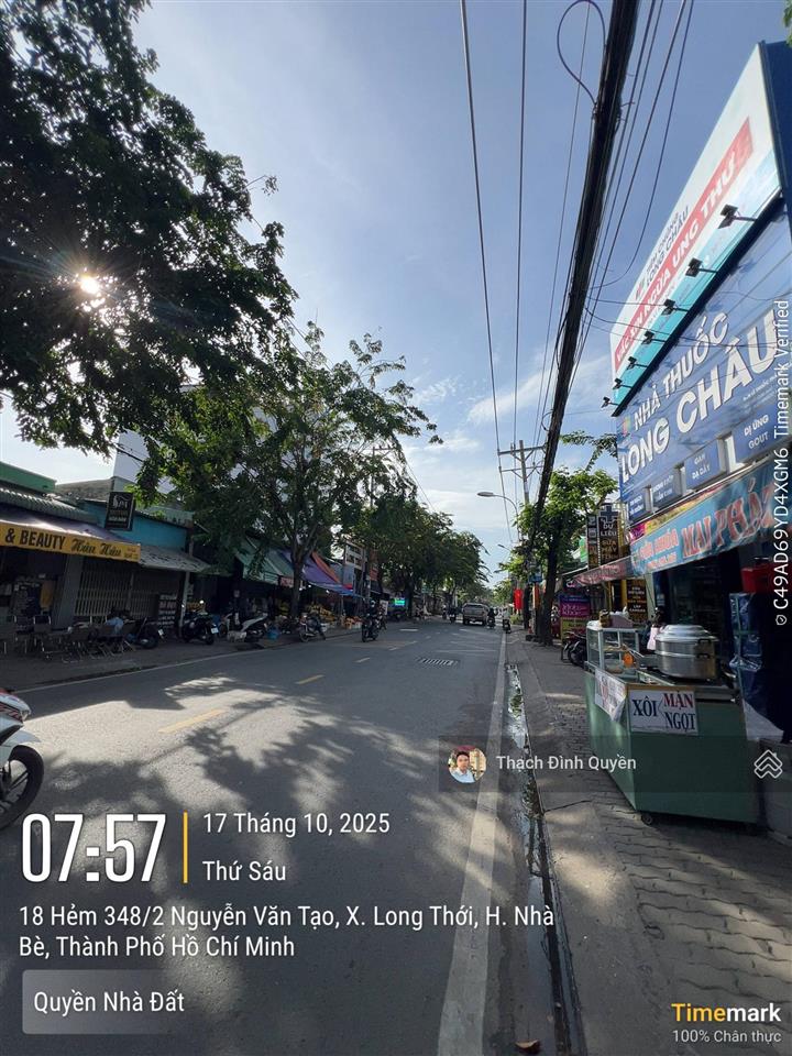 Lô đất thổ cư mt nguyễn văn tạo gần chợ bà chồi, ngân hàng sacombank, mb bank