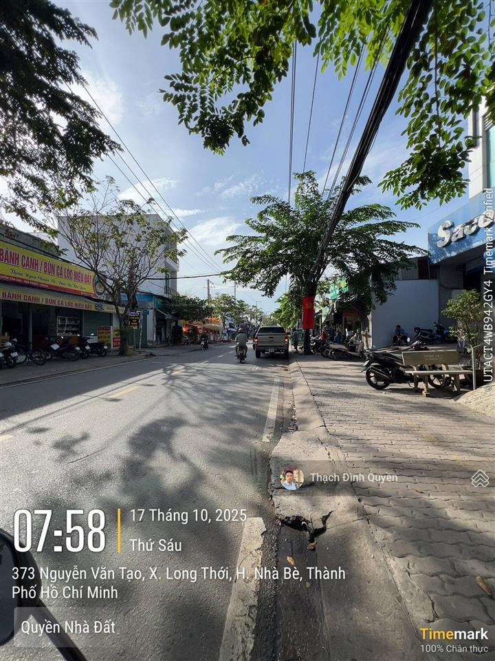 Lô đất thổ cư mt nguyễn văn tạo gần chợ bà chồi, ngân hàng sacombank, mb bank