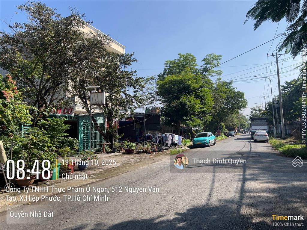 Đất thổ cư hẻm 512 nguyễn văn tạo dt 7x13,8m