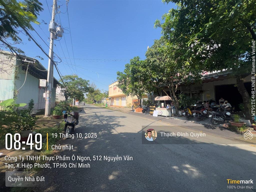 Đất thổ cư hẻm 512 nguyễn văn tạo dt 7x13,8m