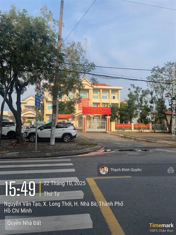 Đất thổ cư mt đường nguyễn văn tạo, long thới, nhà bè. 299m2 giá 15,5 tỷ