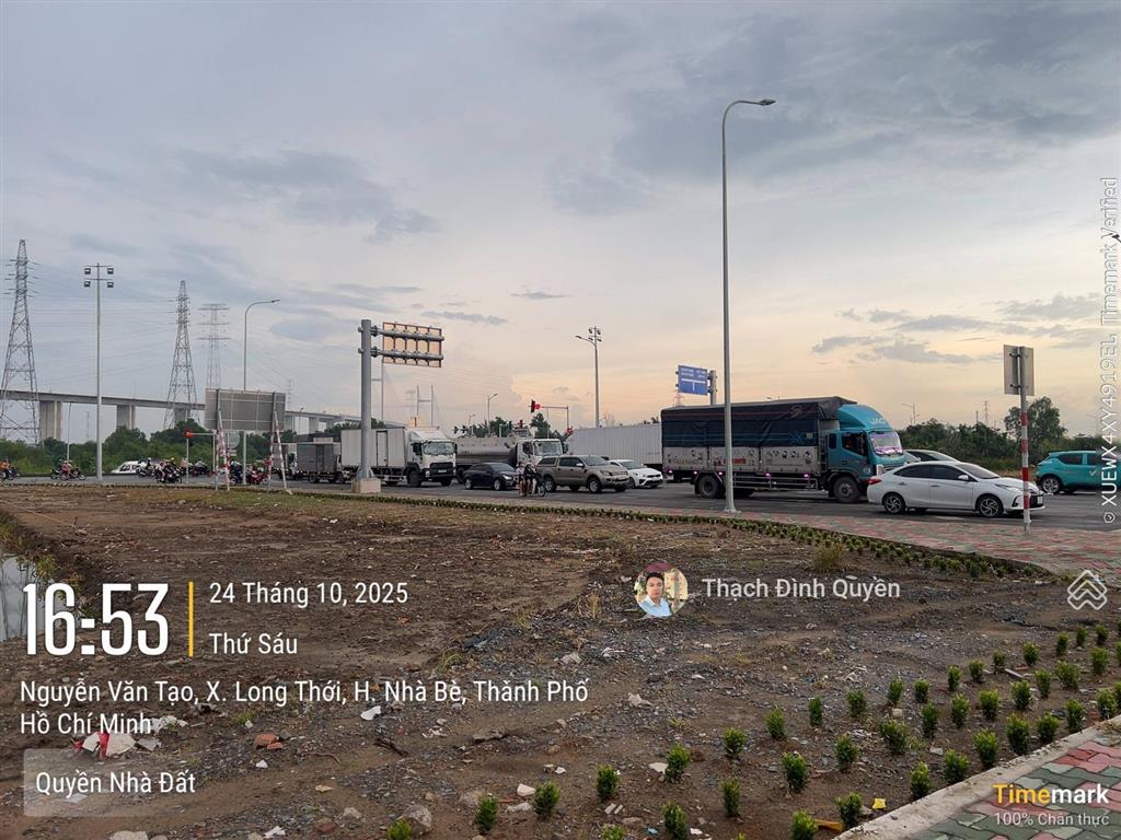 Đất thổ cư mt đường nguyễn văn tạo, long thới, nhà bè. 299m2 giá 15,5 tỷ