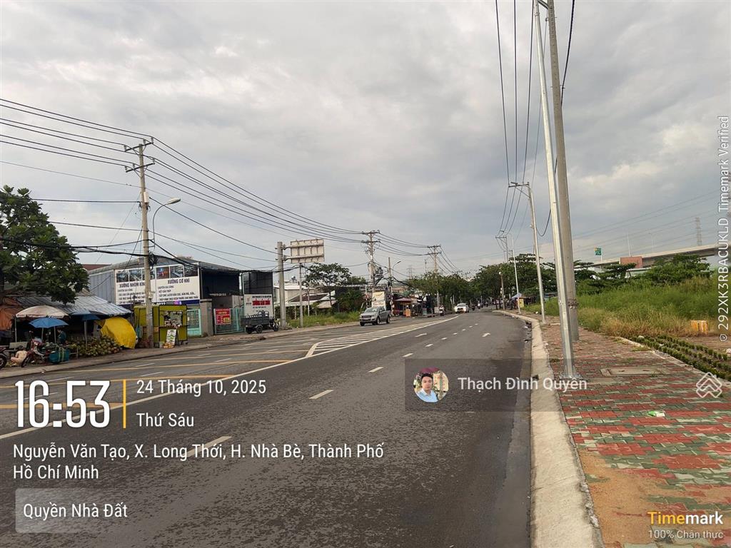 Đất thổ cư hẻm 154 nguyễn văn tạo, long thới. dt 200m2(10x20m) giá 7,5 tỷ