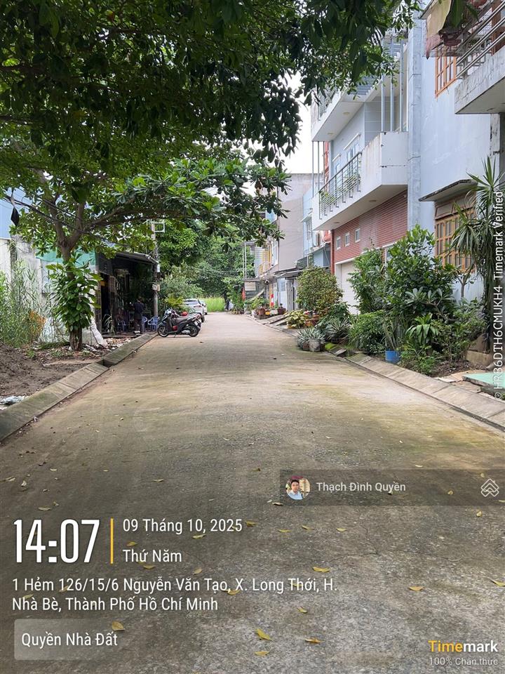 Đất thổ cư hẻm 126 nguyễn văn tạo 222m2(10x22m) giá 33 triệu/m2