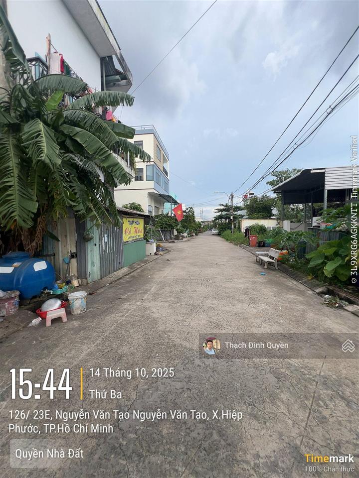Đất thổ cư hẻm 126 nguyễn văn tạo 222m2(10x22m) giá 33 triệu/m2