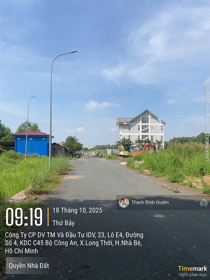 Đất dự án khu cảnh sát hình sự c45 dt 8x21m, giá 23 triệu/m2