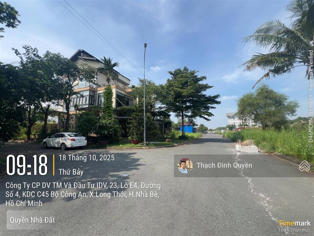 Đất dự án khu cảnh sát hình sự c45 dt 8x21m, giá 23 triệu/m2