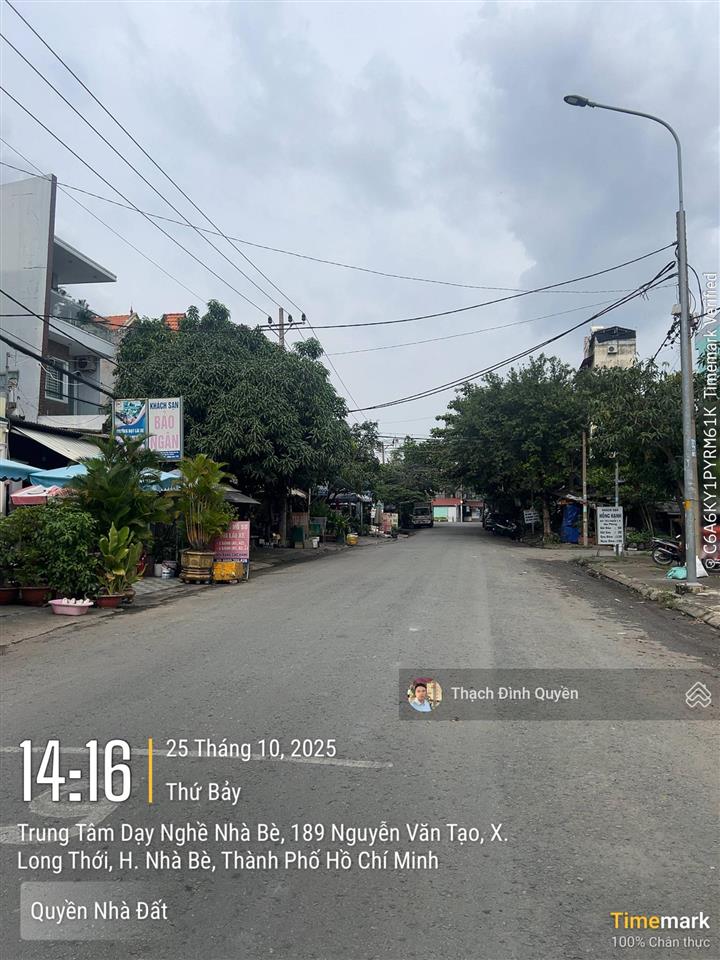 Đất thổ cư hẻm 526 nguyễn văn tạo, đường nhựa 20m. 813m2 giá 20 tỷ