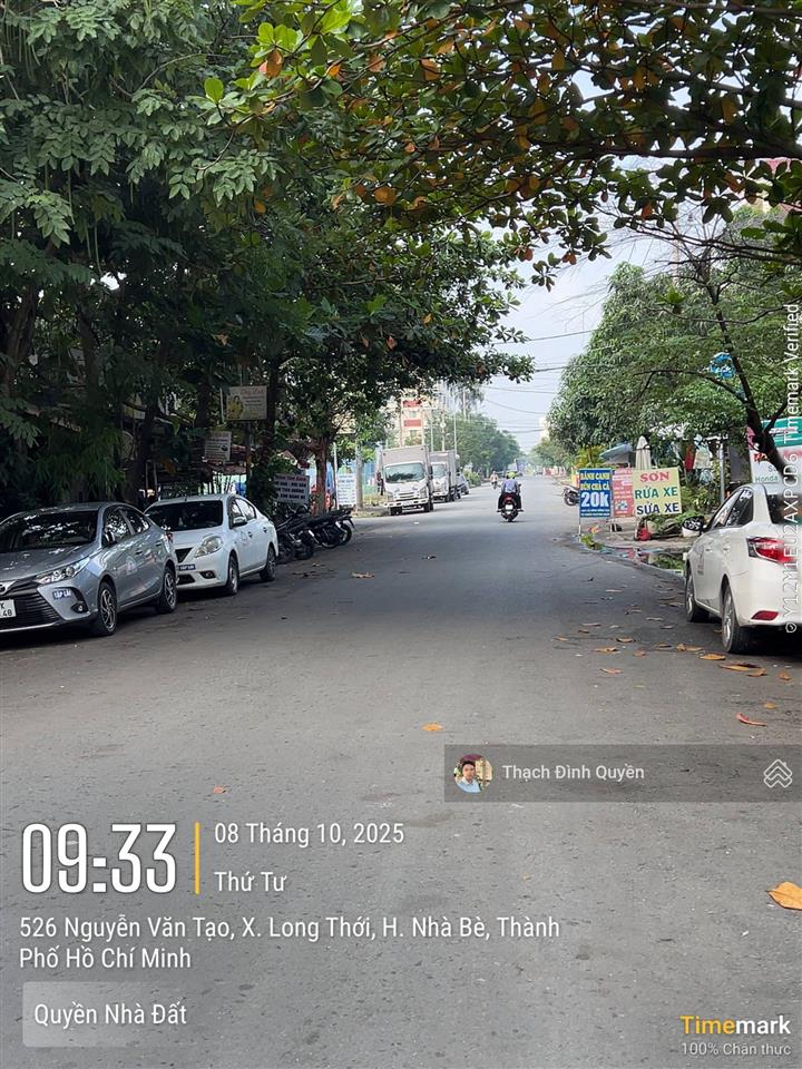 Đất thổ cư hẻm 526 nguyễn văn tạo, đường nhựa 20m. 813m2 giá 20 tỷ