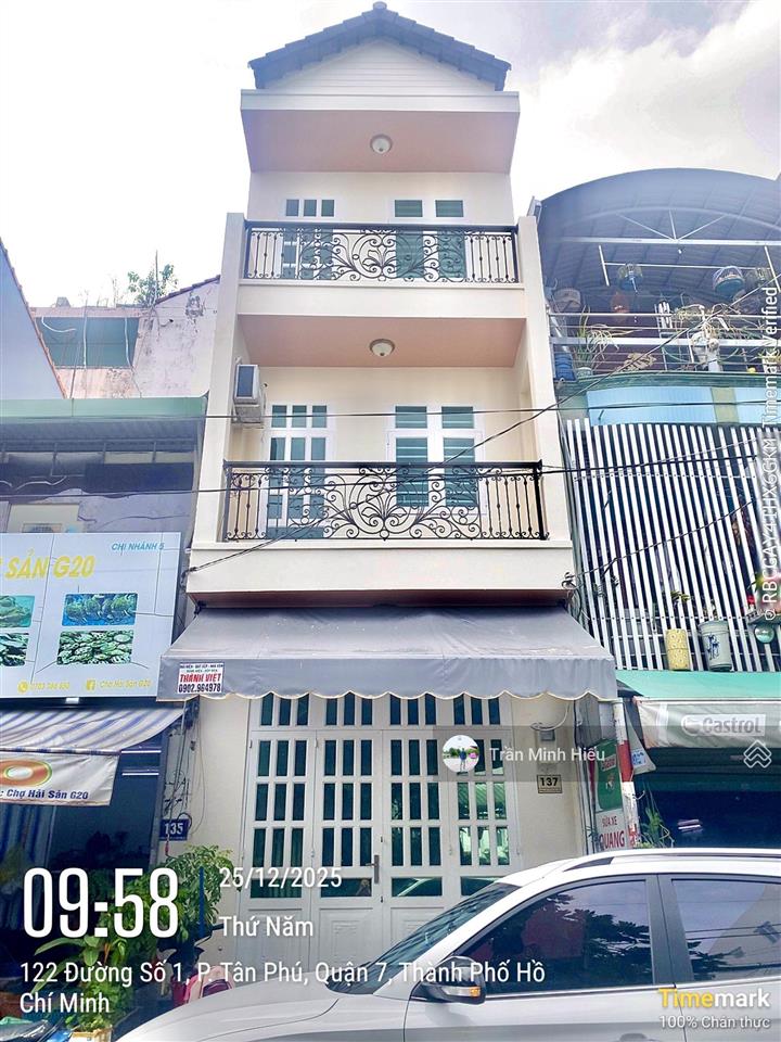 Bán nhà mặt tiền đường số 1 gần sát chợ tân mỹ kinh doanh sầm uất