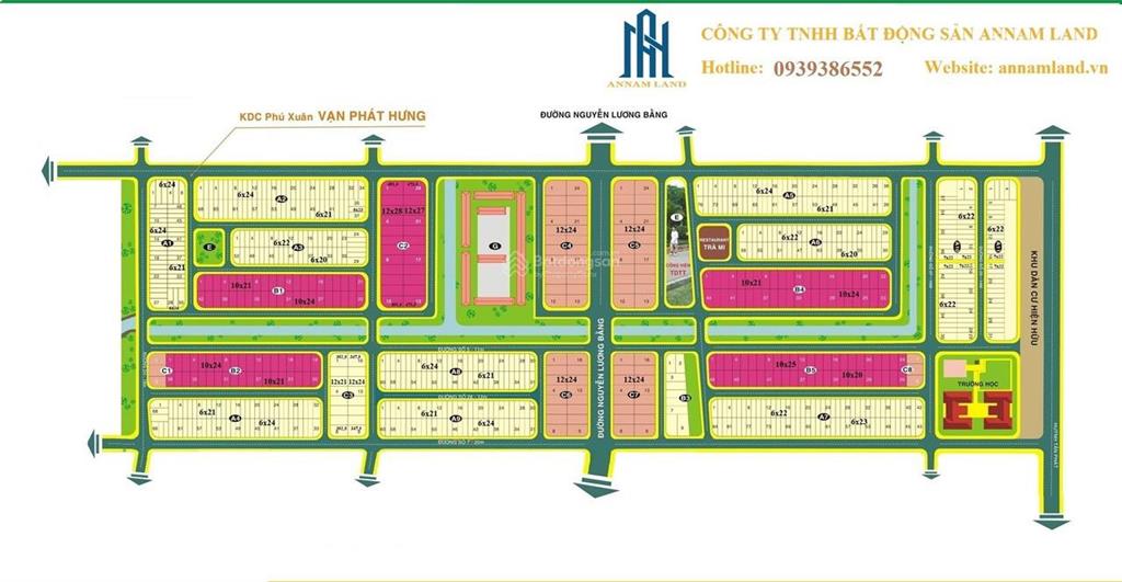 Nền nhà phố giá tốt 132m2 (6x22) chỉ 40 triệu/m2  tuấn 0939 386 ***