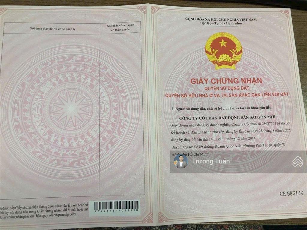 Bán nền biệt thự kdc sài gòn mới phú xuân nhà bè, 245m2 xd 1 trệt 2 lầu, chỉ 34tr/m2