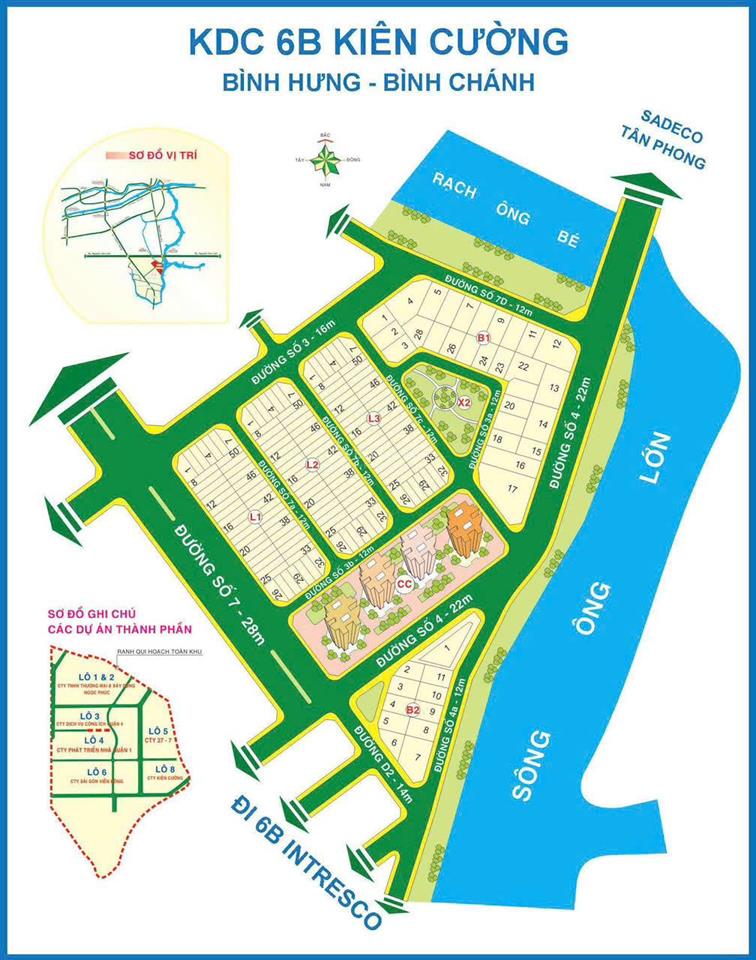 Bán đất nền dự án kiên cường khu 6b xã bh  5x20m  lô l3 hướng ra sông  giá 53tr/m2  0906 694 ***