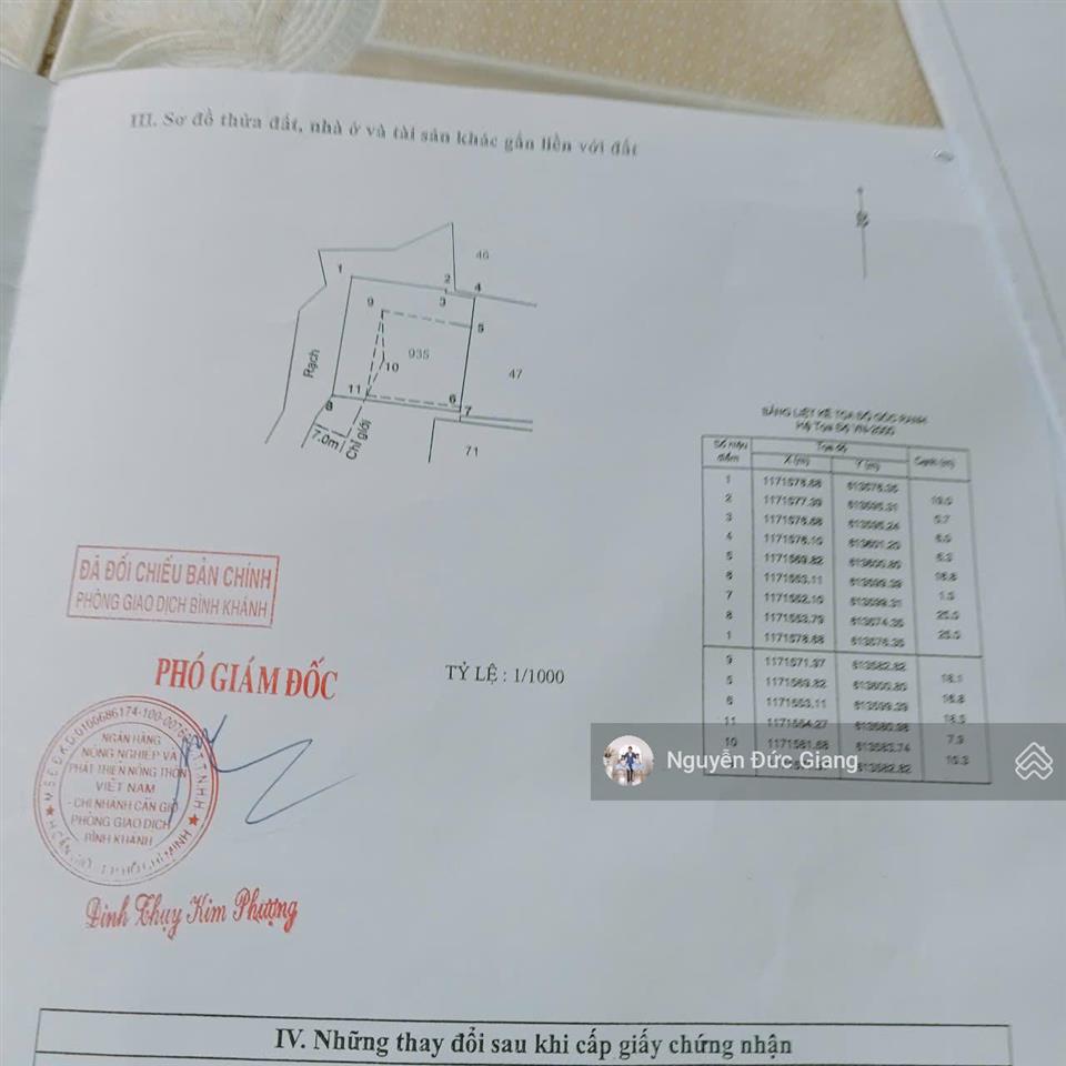 Bán đất thổ cư trung tâm xã an thới đông gần nhà thờ an thới đông, diện tích 620m2, giá 3.25tỷ tl