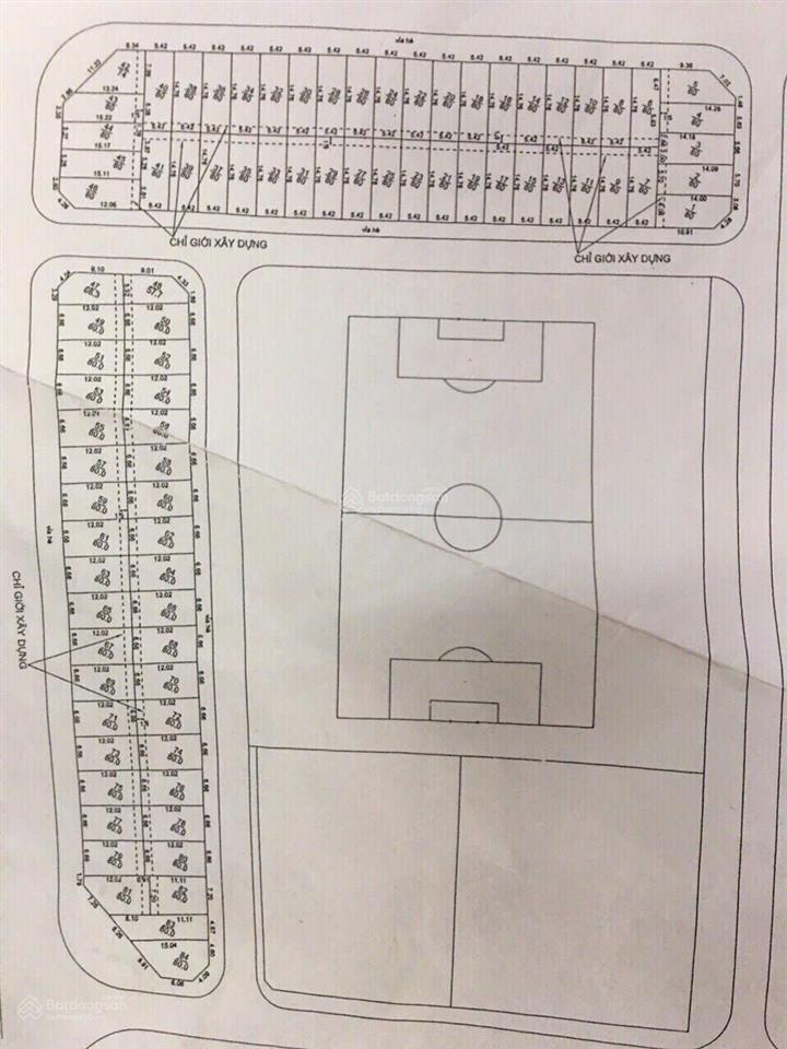 Cần bán 80m2 đất x2 đông trù, đông anh, đường rộng 7,5m mặt nhìn ra sân bóng thoáng mát vỉa hè 3m