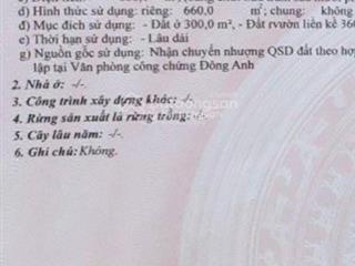 Siêu phẩm đông anh 660m2 mt 30m. full tiện ích.