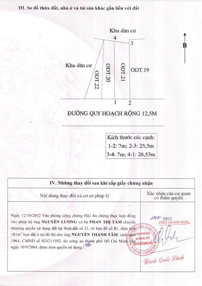 Bán đất 181m2 view sông tại đường nguyễn du, thanh hà, hội an, quảng nam