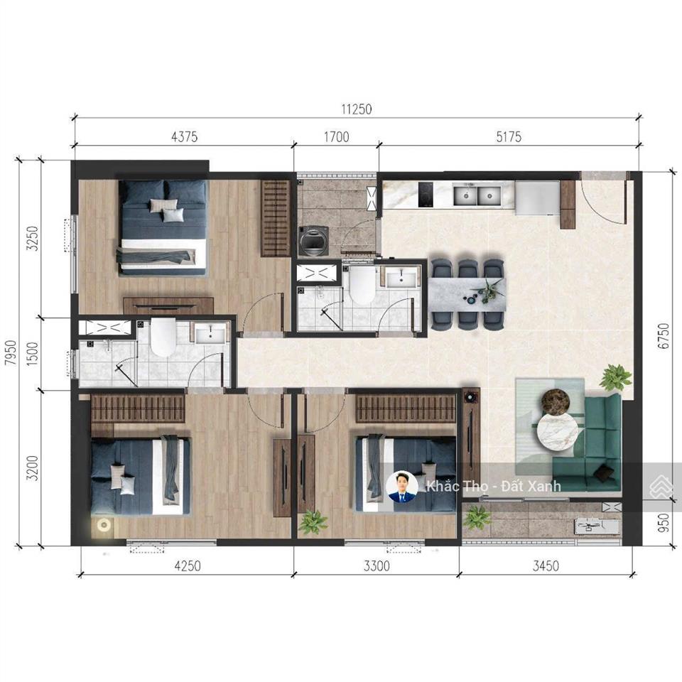 Bán căn góc 3pn view đẹp tại a&t sky garden, 91,3m2 giá 3tỷ2  0933 998 ***