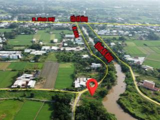 Đất mặt tiền kênh đá hàng đường 144 xã bình mỹ  củ chi, view kênh thoáng mát, 457m2