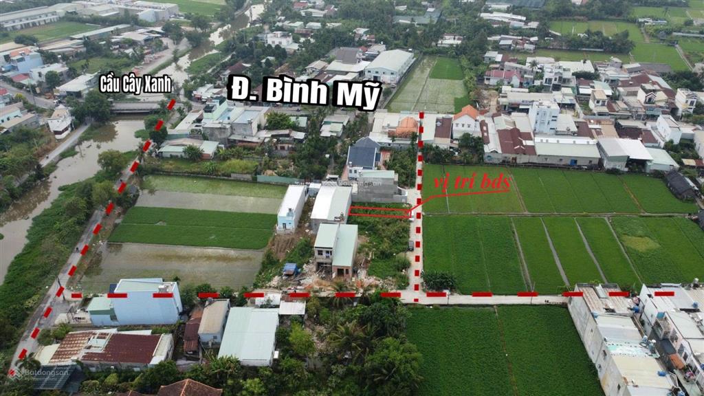 Đất cách đường bình mỹ 50m, đường bê tông 5m, xây dựng tự do 94m2 full thổ, giá bao tốt