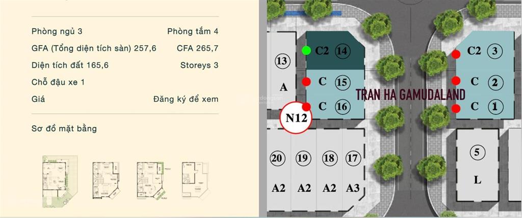 [ siêu đẹp ] căn villa góc  2 mặt tiền  the meadow , 265m2, 8x20, giá 17.5tỷ full vat